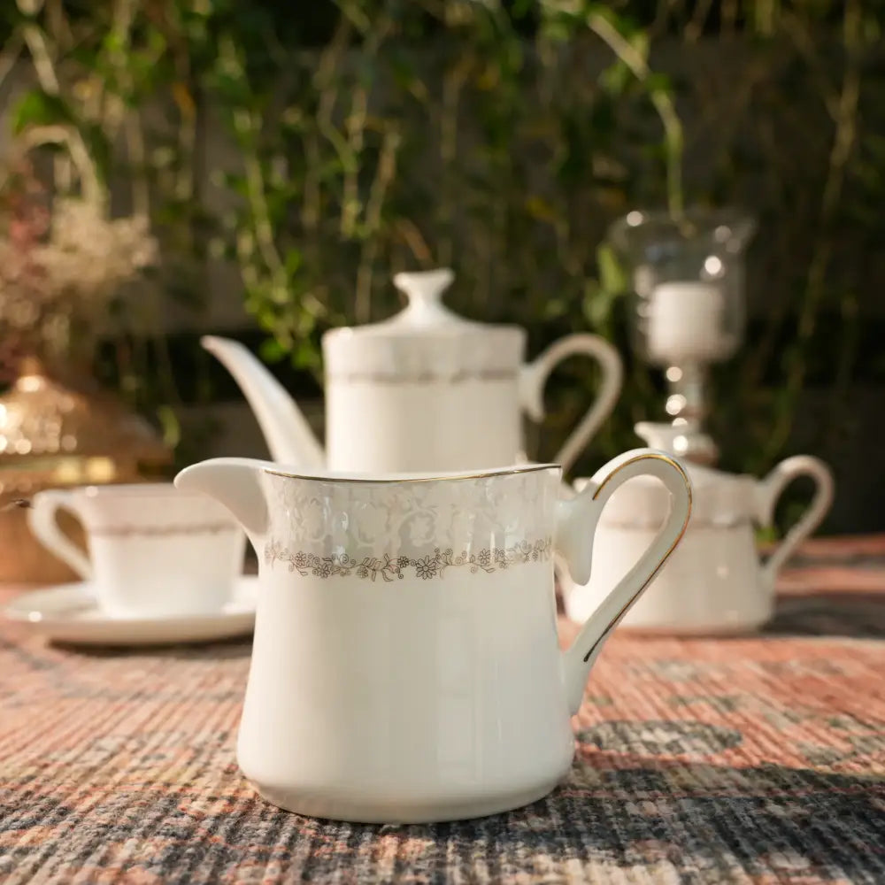 Aristo Blanc Tea Set – Royal White Elegance Cup & Saucer - Cup Saucer