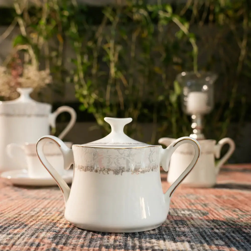 Aristo Blanc Tea Set – Royal White Elegance Cup & Saucer - 12 PCS CUP SAUCER - Cup Saucer