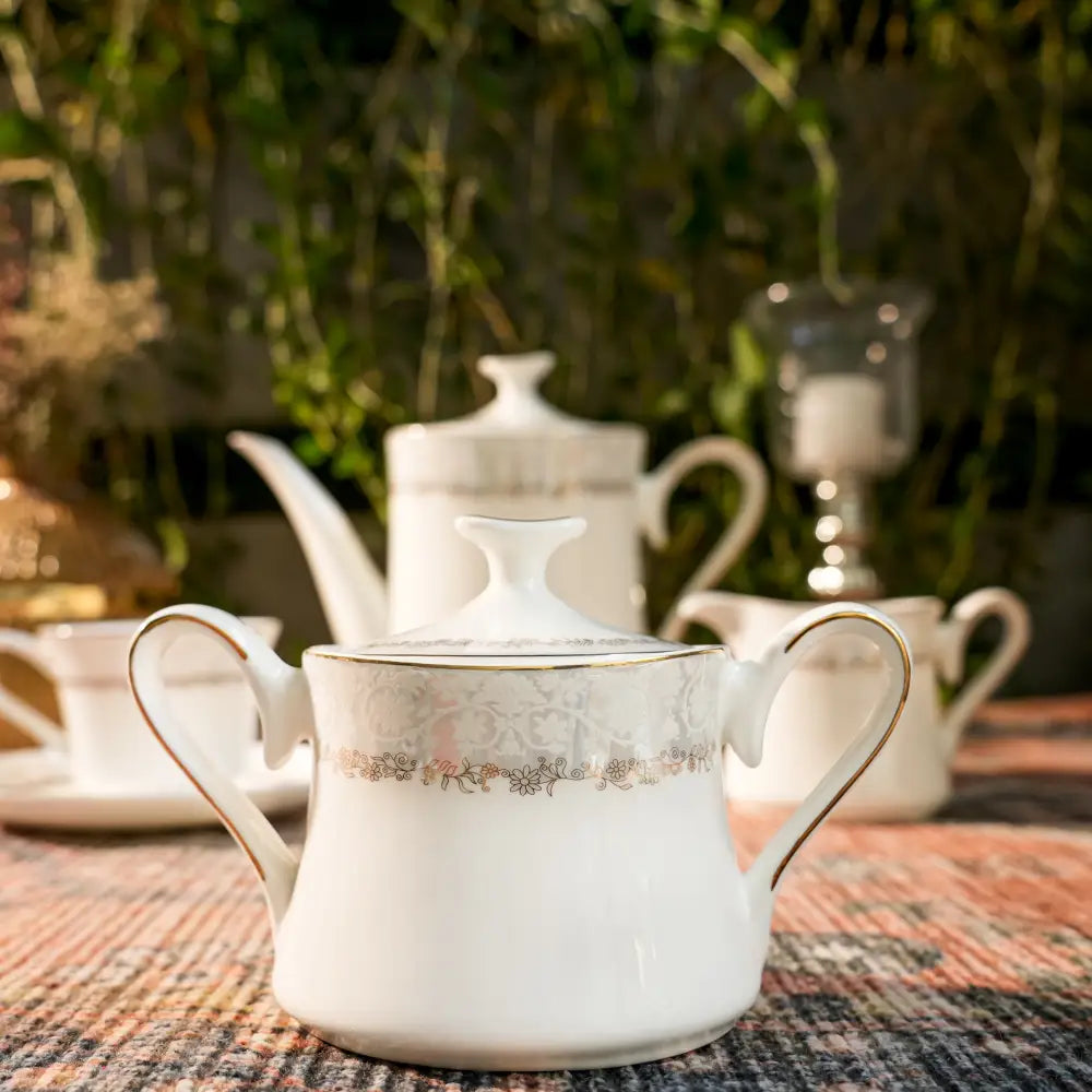 Aristo Blanc Tea Set – Royal White Elegance Cup & Saucer - Cup Saucer