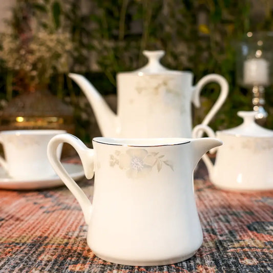 Aristo Blanc Tea Set – Royal White Elegance Cup & Saucer - Cup Saucer