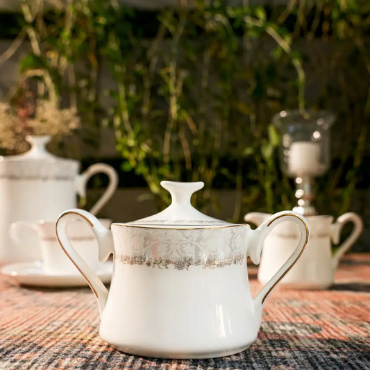 Aristo Blanc Tea Set – Royal White Elegance Cup & Saucer - Cup Saucer