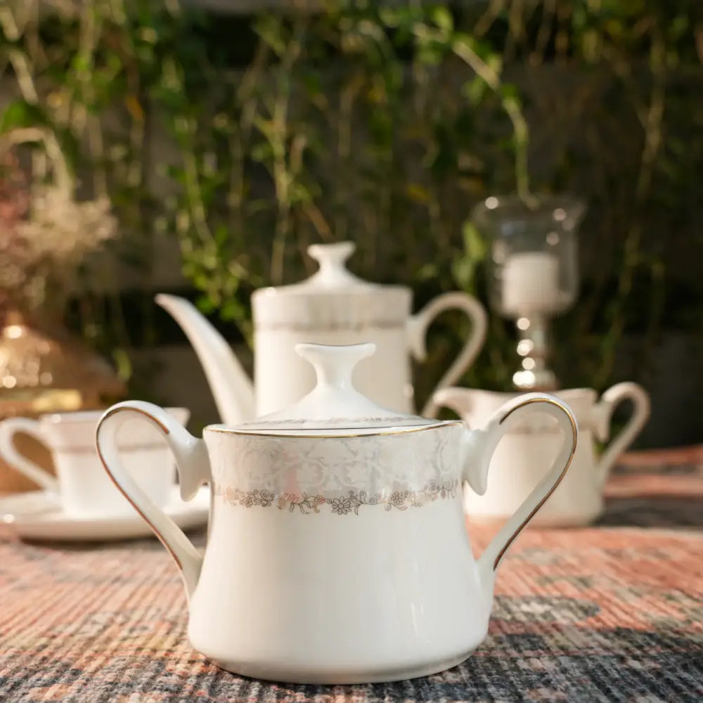 Aristo Blanc Tea Set – Royal White Elegance Cup & Saucer - Cup Saucer