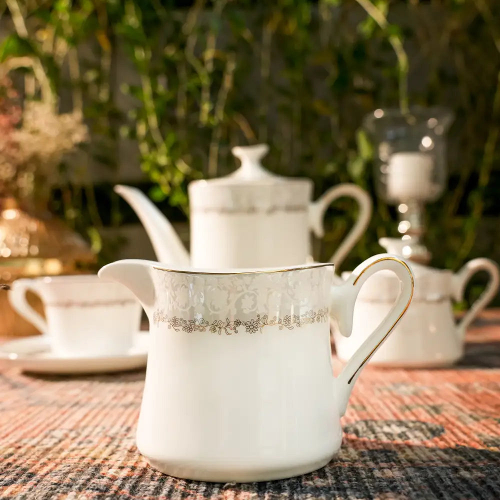 Aristo Blanc Tea Set – Royal White Elegance Cup & Saucer - Cup Saucer