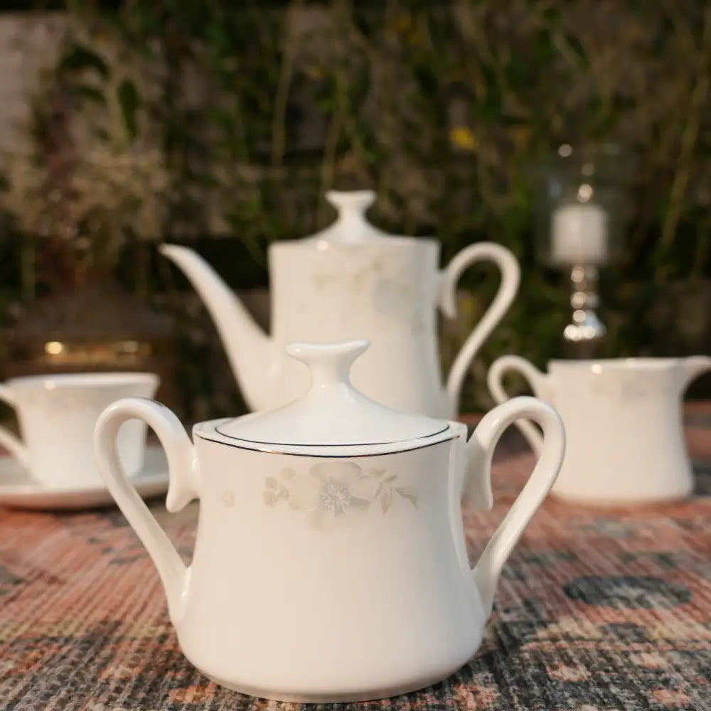 Aristo Blanc Tea Set – Royal White Elegance Cup & Saucer - Cup Saucer