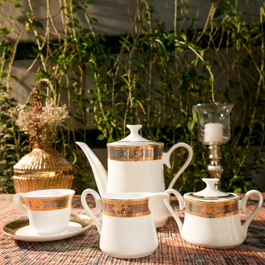 Aurora Blanc Tea Set – Pure White Elegance in Every Sip - Cup Saucer