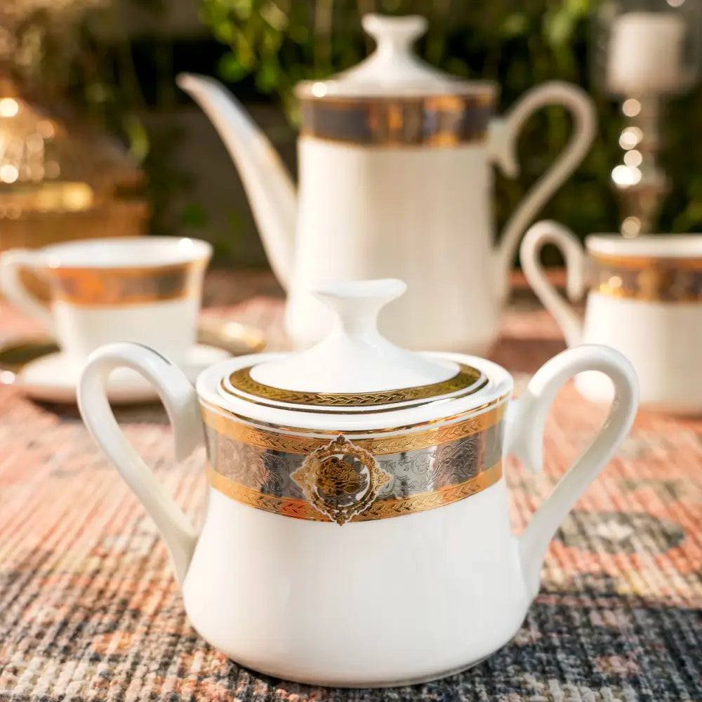 Aurora Blanc Tea Set – Pure White Elegance in Every Sip - Cup Saucer