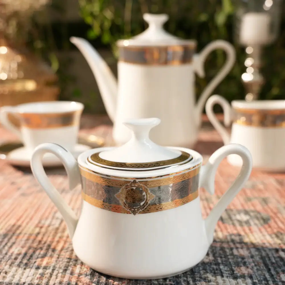 Aurora Blanc Tea Set – Pure White Elegance in Every Sip - Cup Saucer