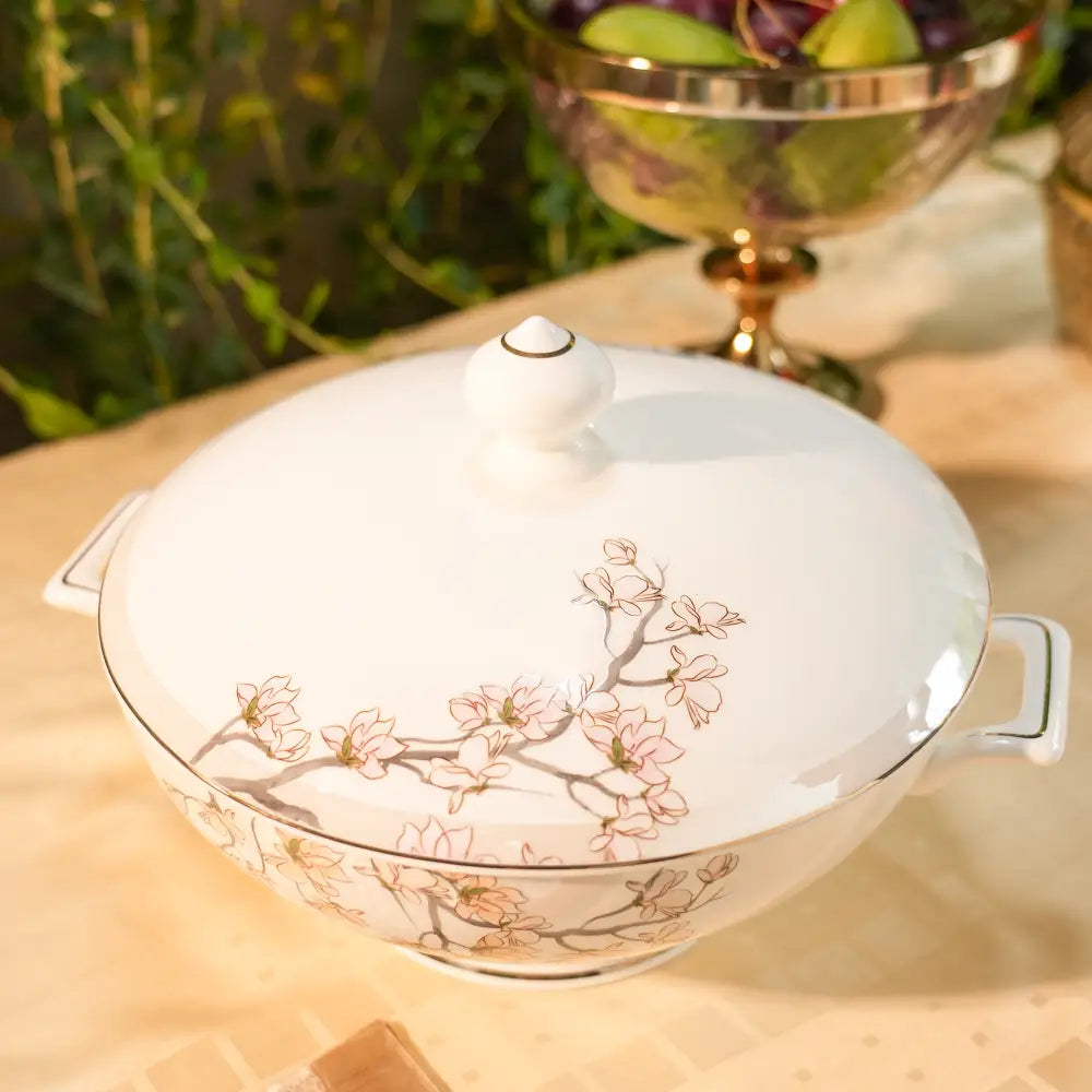 Avian Bloom Dinner Set – 35 & 48-Piece Bird & Floral Elegance - Dinner set