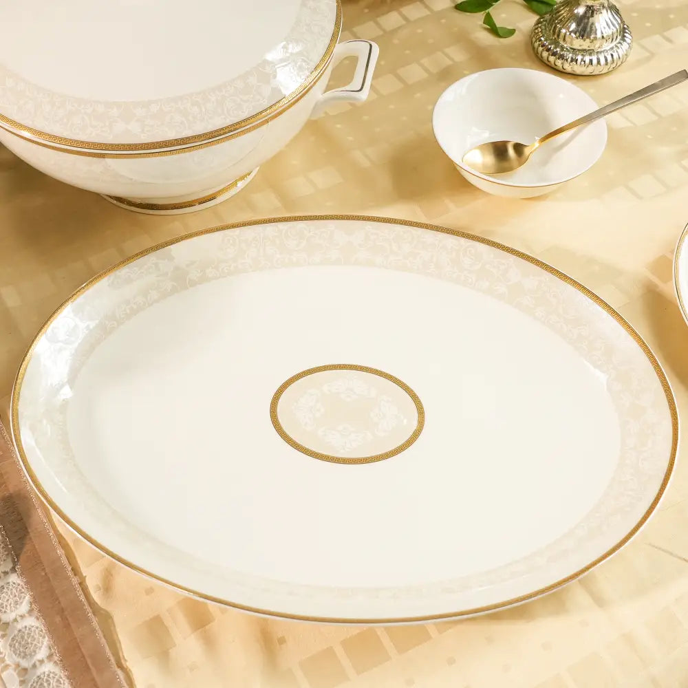 Avian Bloom Royale Dinner Set – 35 & 48-Piece Premium Elegance - Dinner set