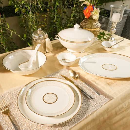 Avian Bloom Royale Dinner Set – 35 & 48-Piece Premium Elegance - Dinner set