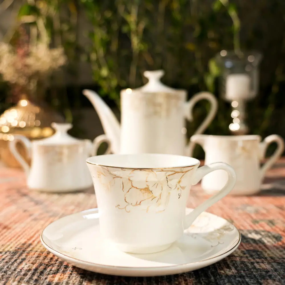Avian Bloom Royale Premium Cup & Saucer - Cup Saucer