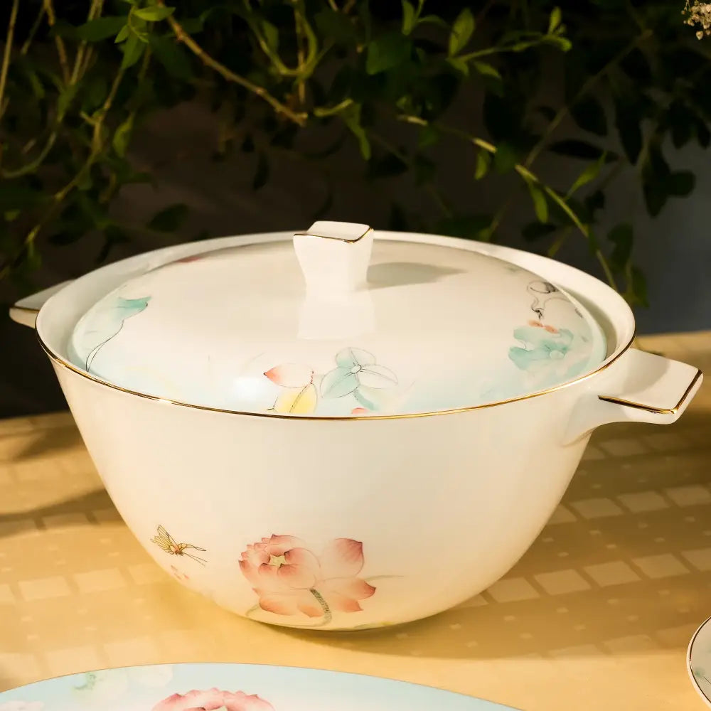 Blossom Breeze Dinner Set – Elegant Floral Tableware for Luxurious Dining - Dinner set