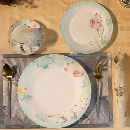 Blossom Breeze Dinner Set – Elegant Floral Tableware for Luxurious Dining - Dinner set
