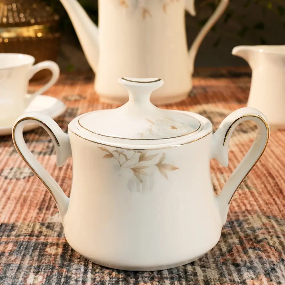 Blossom White Cup & Saucer – Elegant Floral Luxury - 12 PCS CUP SAUCER - Dinner set