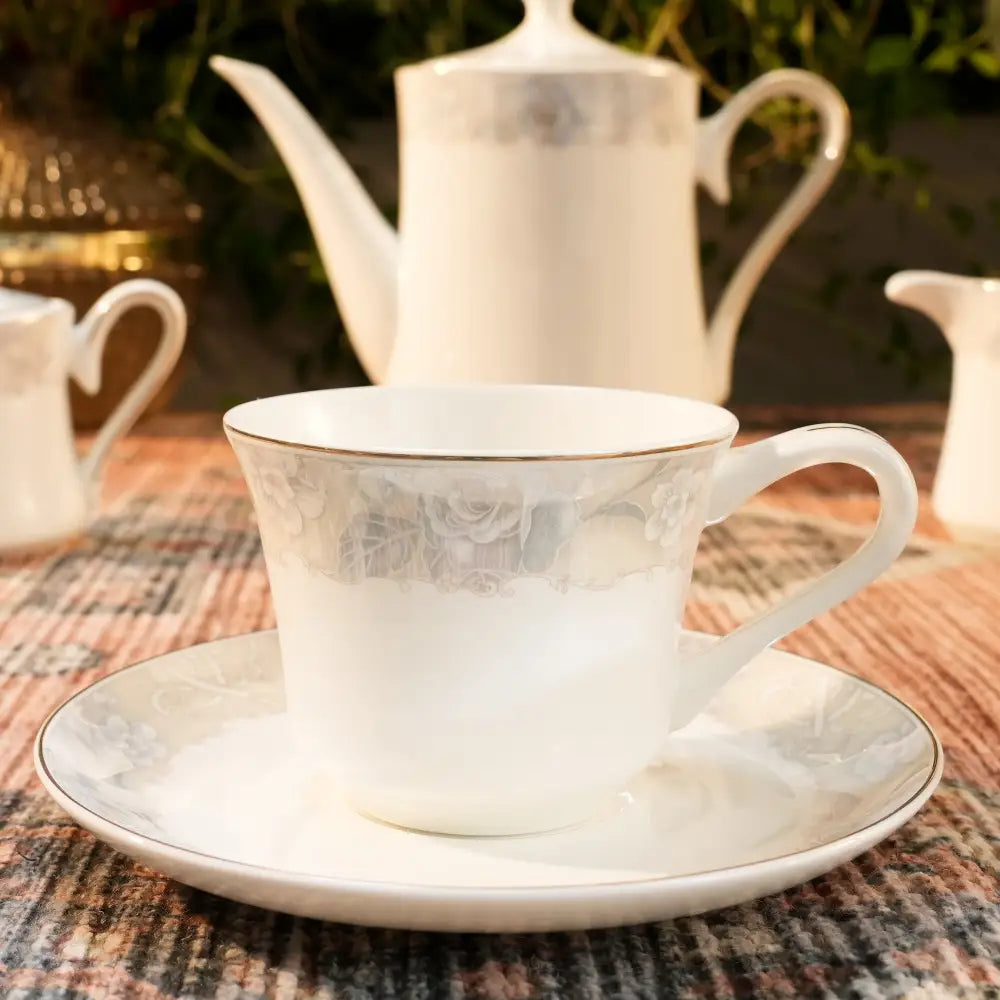 Celeste Blanc Tea Set – White Harmony of Elegance & Luxury - Cup Saucer