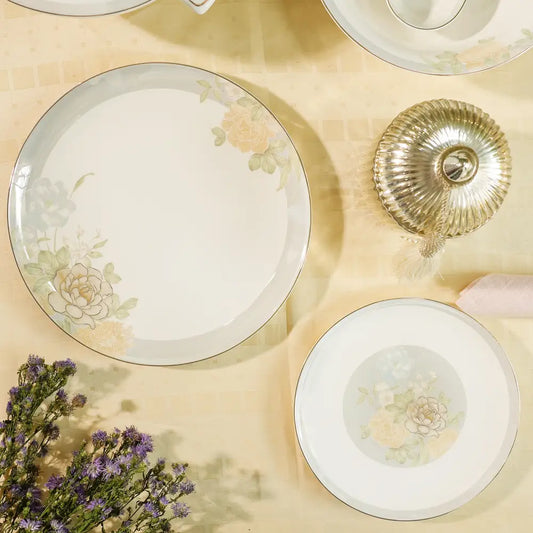 Celeste Bloom Dinner Set – 35 & 48-Piece Elegant Floral Collection - Dinner set