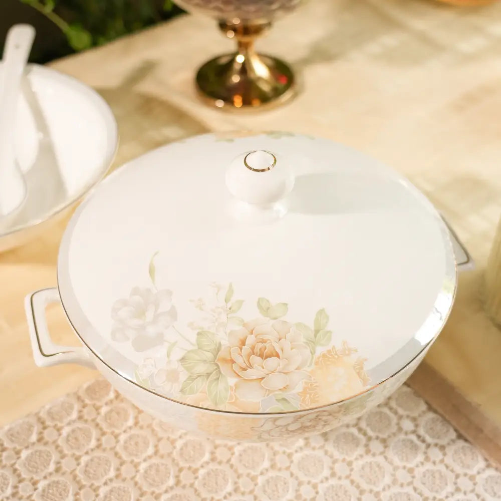 Celeste Bloom Dinner Set – 35 & 48-Piece Elegant Floral Collection - 48 PCS - Dinner set
