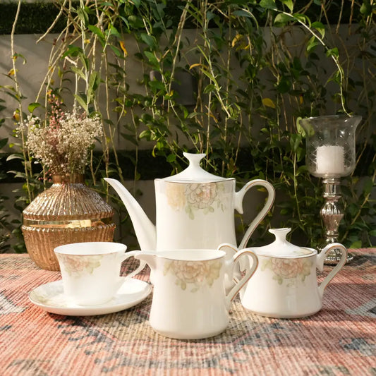 Celeste Bloom Premium Cup & Saucer - 12 PCS CUP SAUCER - Cup Saucer
