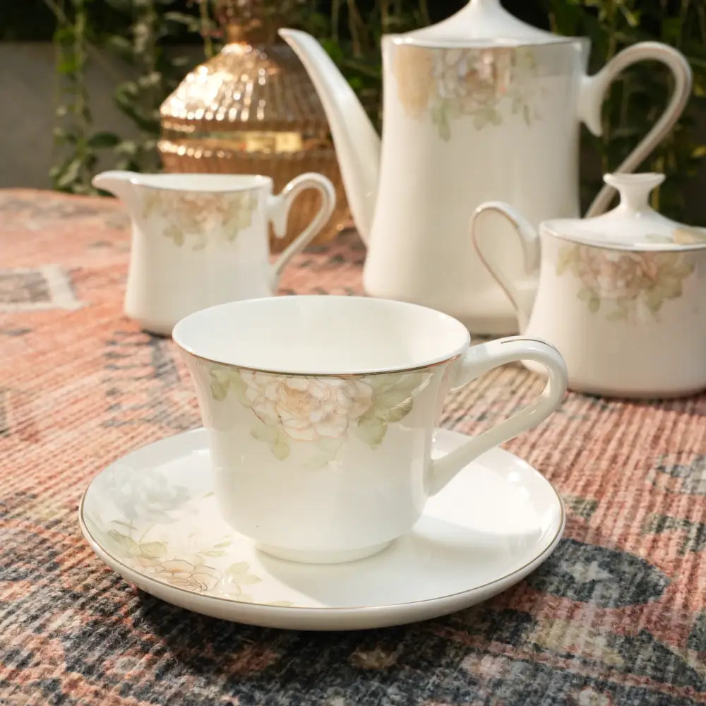 Celeste Bloom Premium Cup & Saucer - 17 PCS TEA SET - Cup Saucer