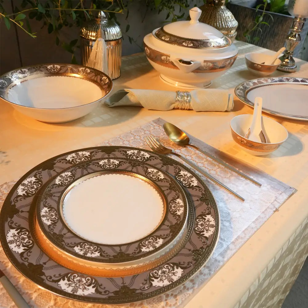Celeste Royale Premium Dinner Set (35 Pcs & 48 Pcs) - Dinner set