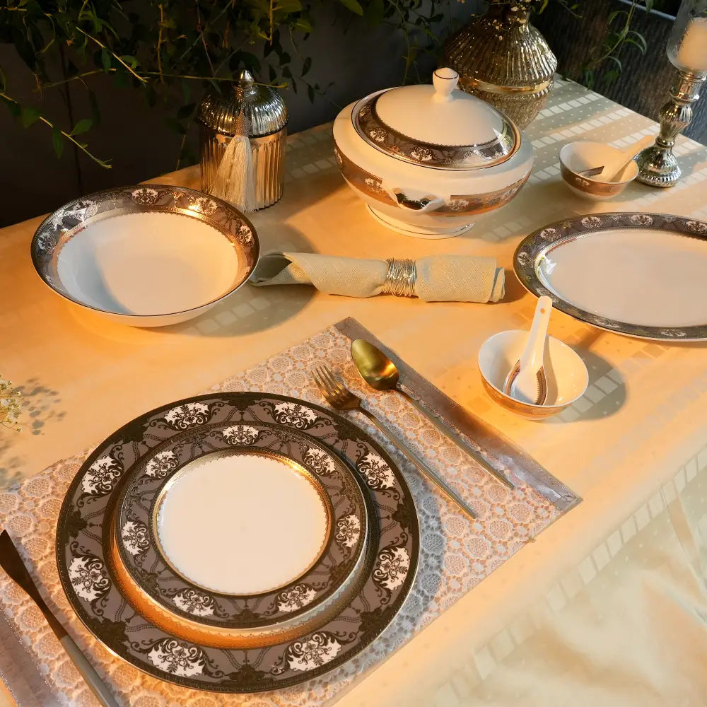 Celeste Royale Premium Dinner Set (35 Pcs & 48 Pcs) - Dinner set