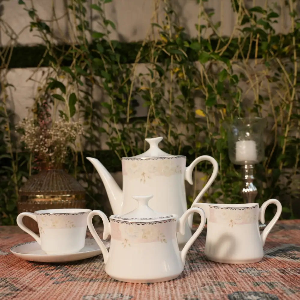 Eterna Blanc Tea Set – Timeless White Luxury Cup & Saucer - 12 PCS CUP SAUCER - Cup Saucer