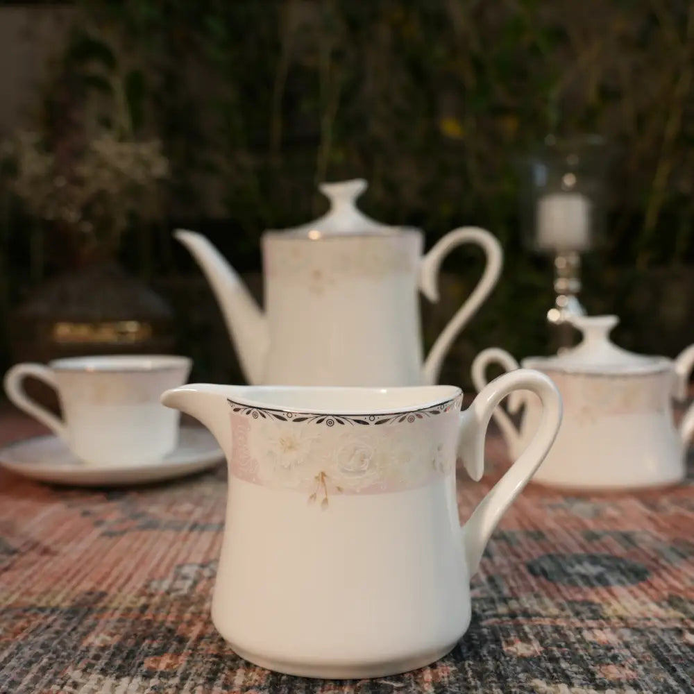 Eterna Blanc Tea Set – Timeless White Luxury Cup & Saucer - Cup Saucer