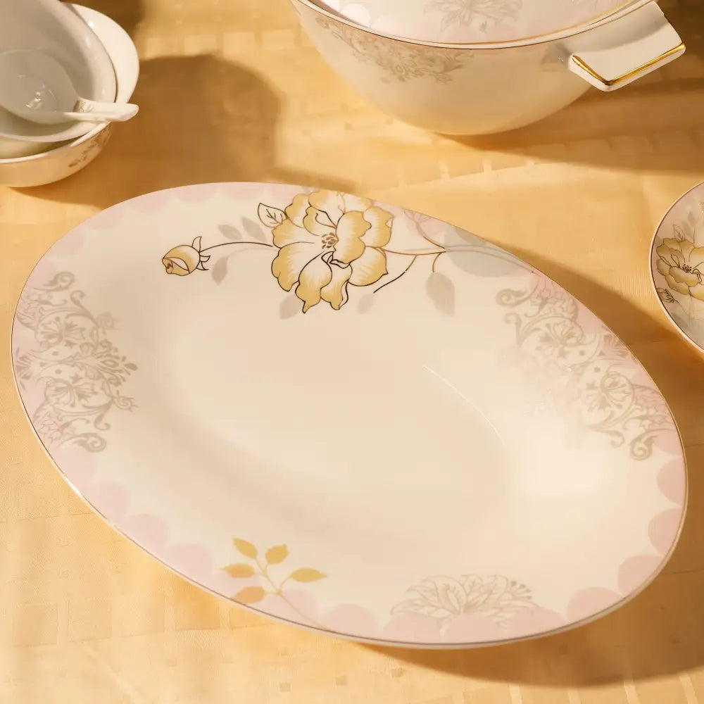 Forest Whisper Dinner Set – Elegant Dining with a Touch of Nature - 35 PCS - Dinner set