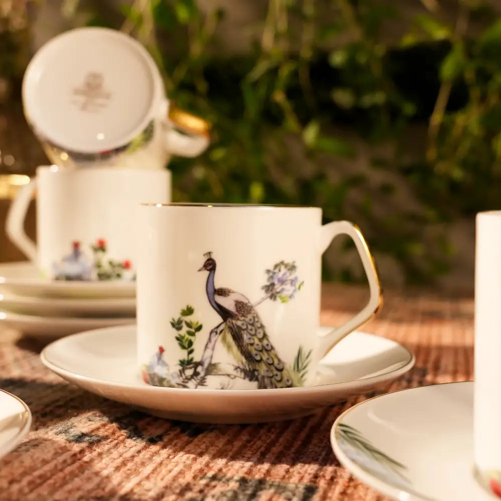 Majestic Marble Gold Cup – Elegance Redefined! - 12 PCS CUP SAUCER - Cup Saucer
