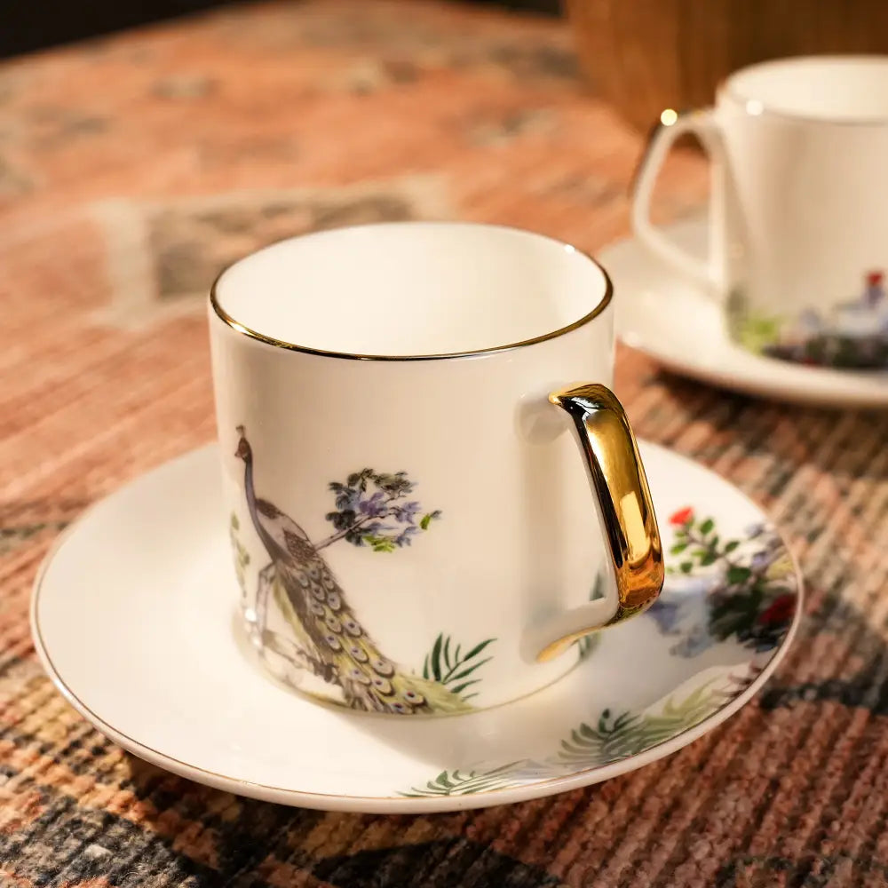 Majestic Marble Gold Cup – Elegance Redefined! - 17 PCS TEA SET - Cup Saucer