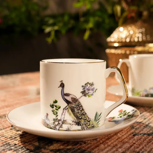 Majestic Marble Gold Cup β Elegance Redefined! - Cup Saucer