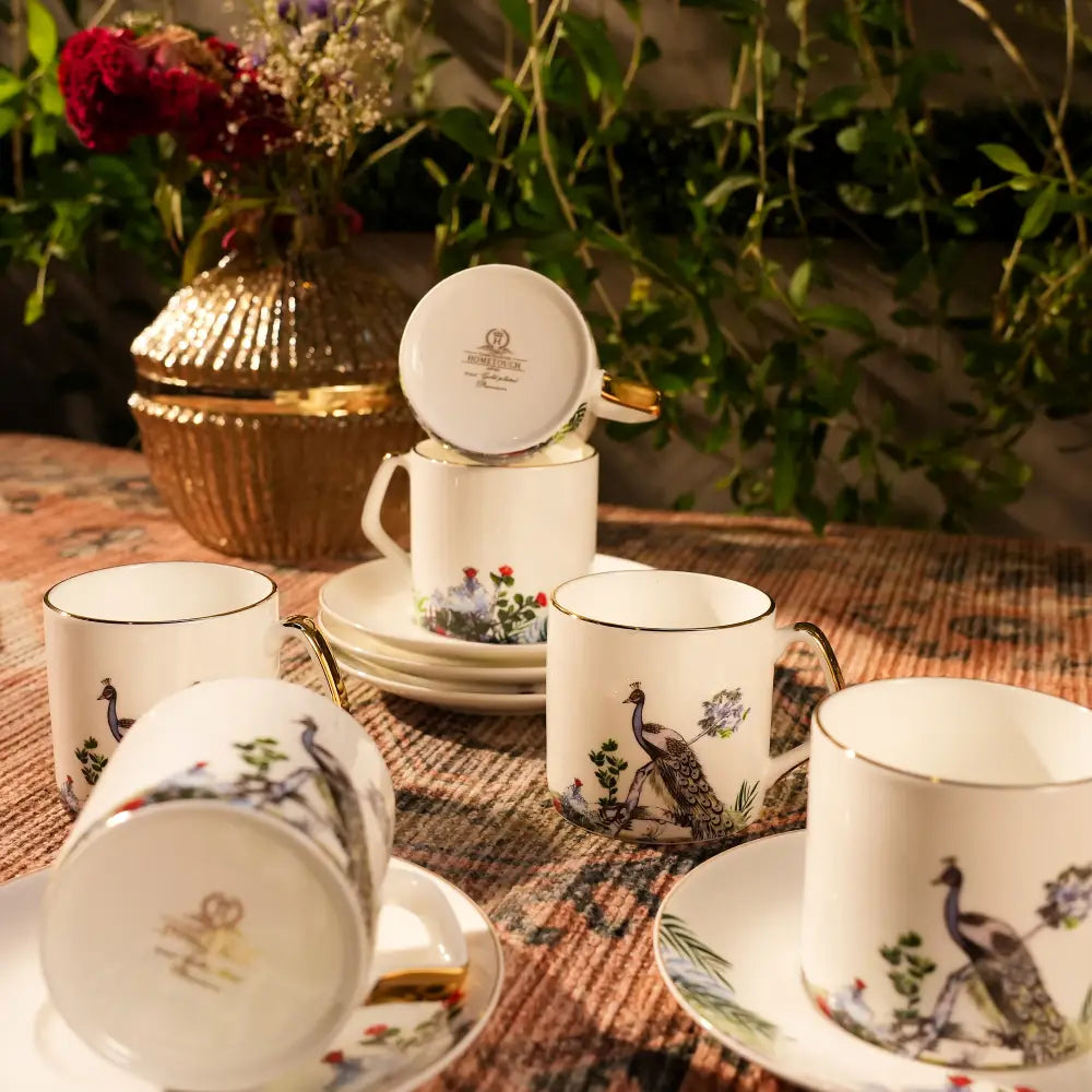 Majestic Marble Gold Cup – Elegance Redefined! - Cup Saucer