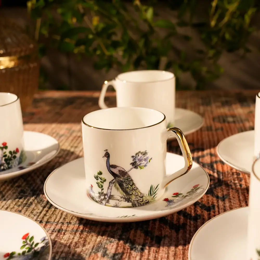 Majestic Marble Gold Cup – Elegance Redefined! - Cup Saucer