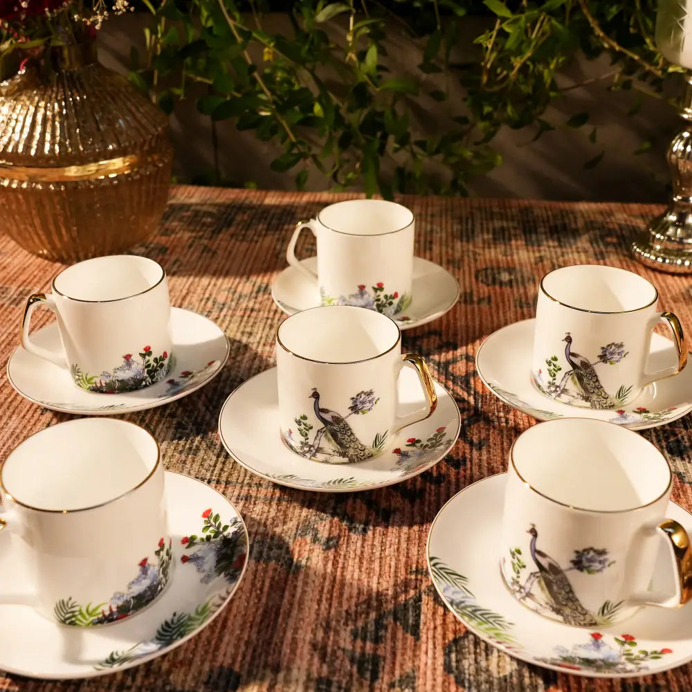 Majestic Marble Gold Cup – Elegance Redefined! - Cup Saucer