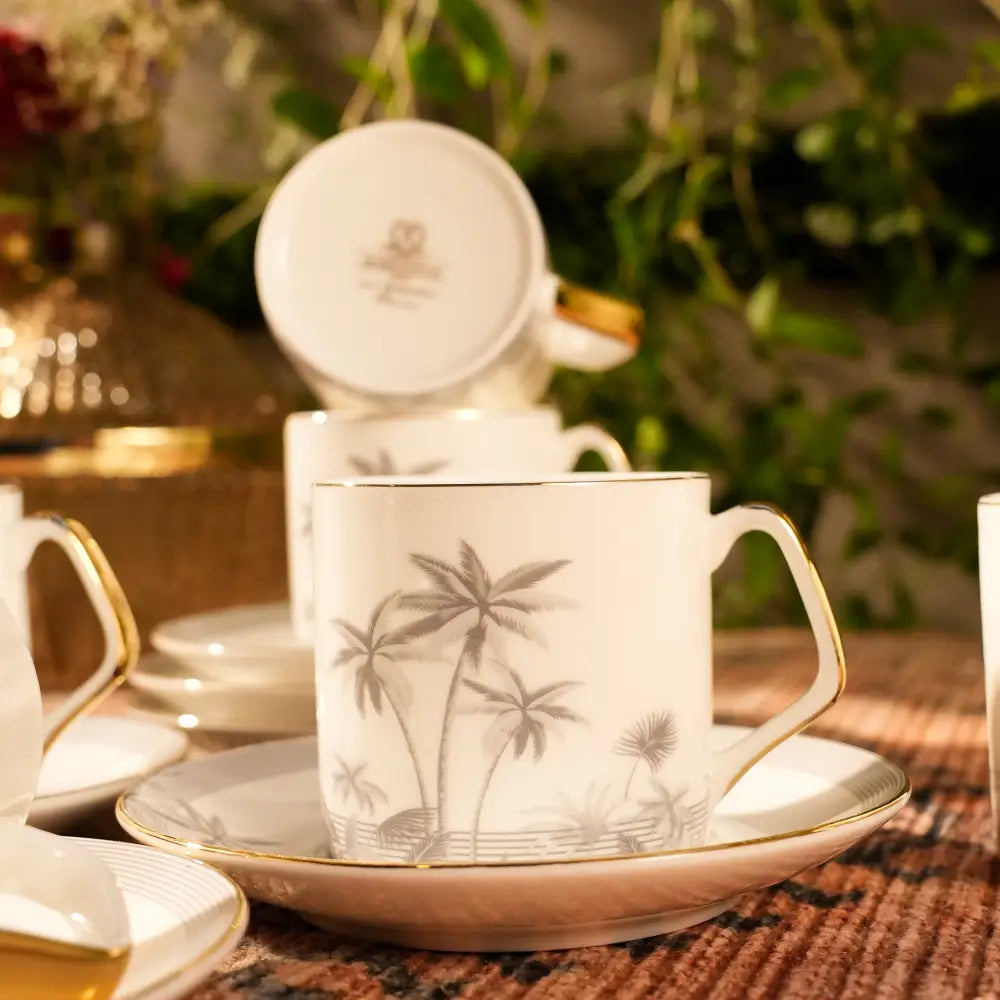 β¨ Majestic Marble Gold Cup Saucers β Luxury & Elegance in Every Sip! π - Cup Saucer