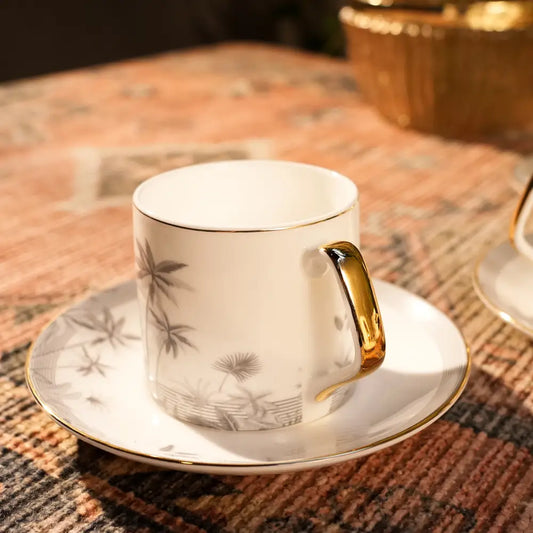 β¨ Majestic Marble Gold Cup Saucers β Luxury & Elegance in Every Sip! π - 12 PCS CUP SAUCER - Cup Saucer