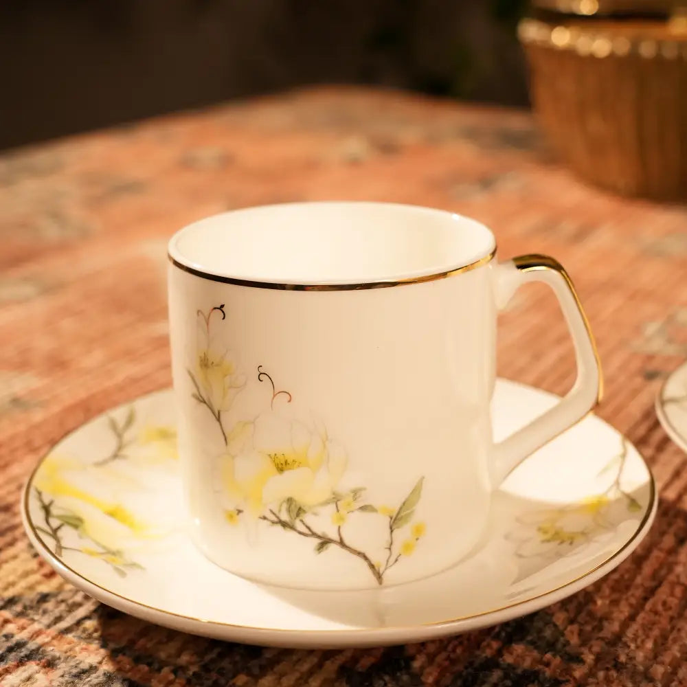 Marble Gold Cup & Saucer – A Perfect Blend of Luxury & Elegance