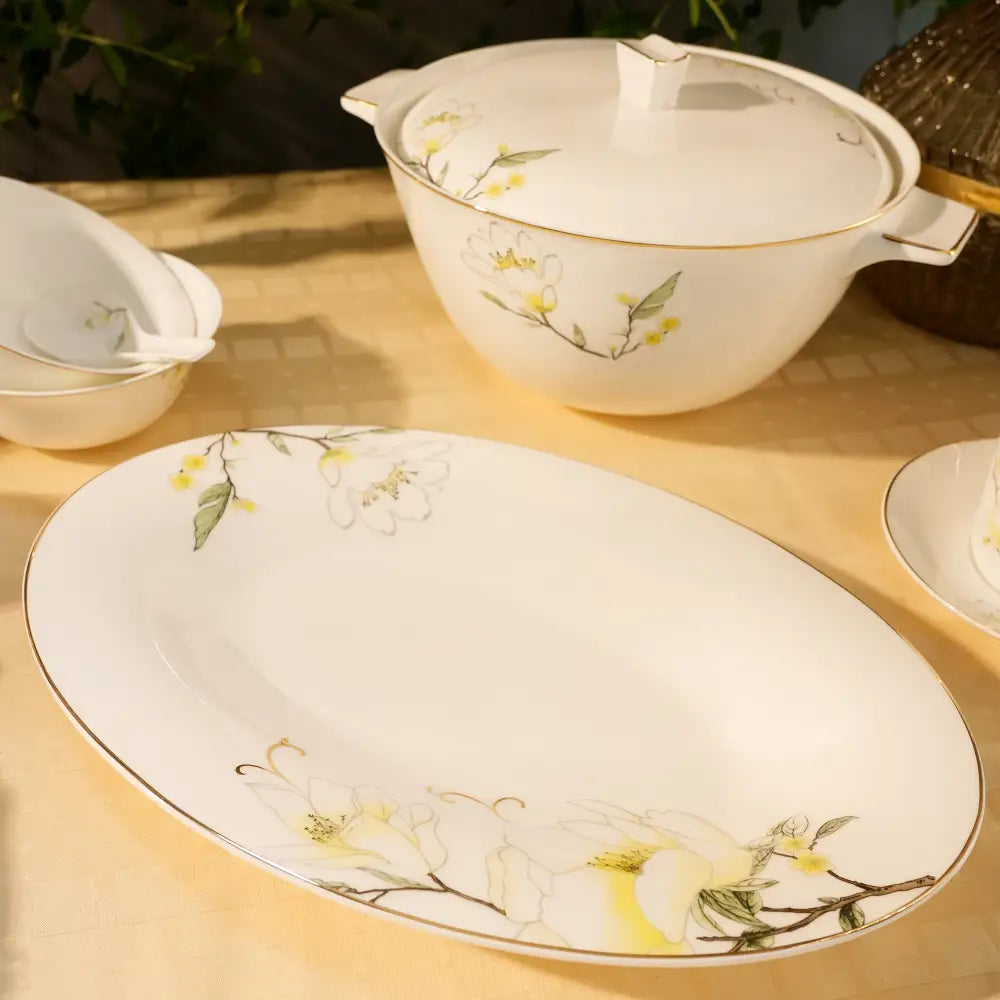 Misty Pine Elegance – Luxurious Dinner Set for Timeless Dining - Dinner set