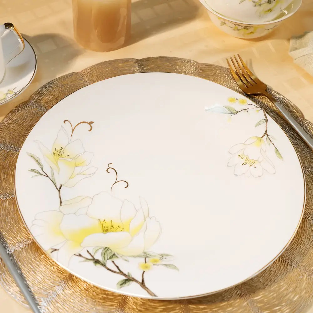 Misty Pine Elegance – Luxurious Dinner Set for Timeless Dining - 35 PCS - Dinner set