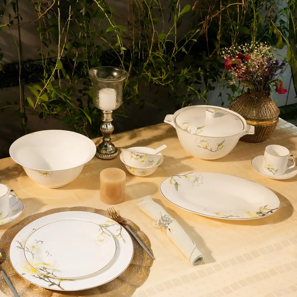 Misty Pine Elegance – Luxurious Dinner Set for Timeless Dining - Dinner set