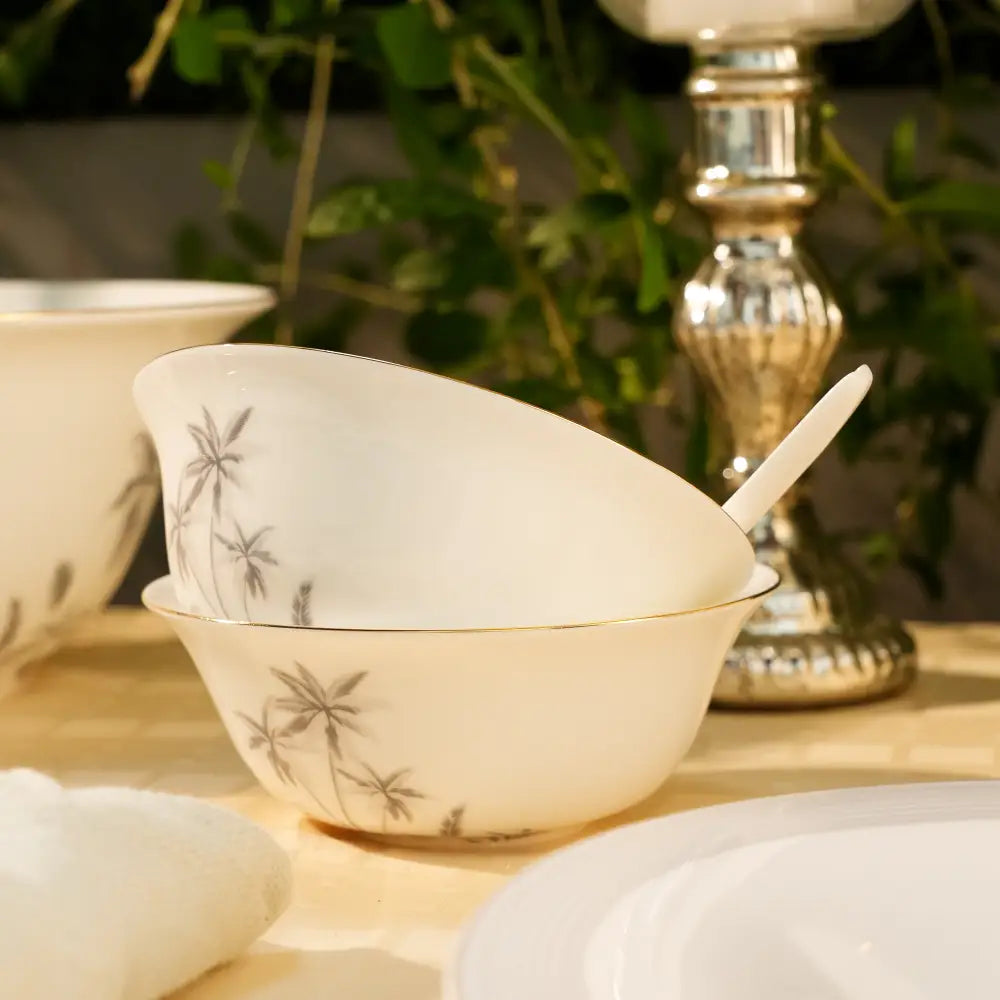 Misty Pine Grove Dinner set – Elegant Floral Tableware for Every Occasion - Dinner set