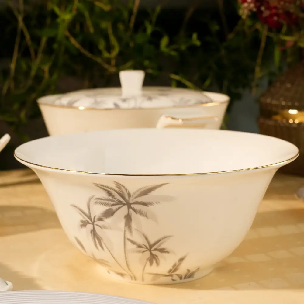 Misty Pine Grove Dinner set – Elegant Floral Tableware for Every Occasion - Dinner set