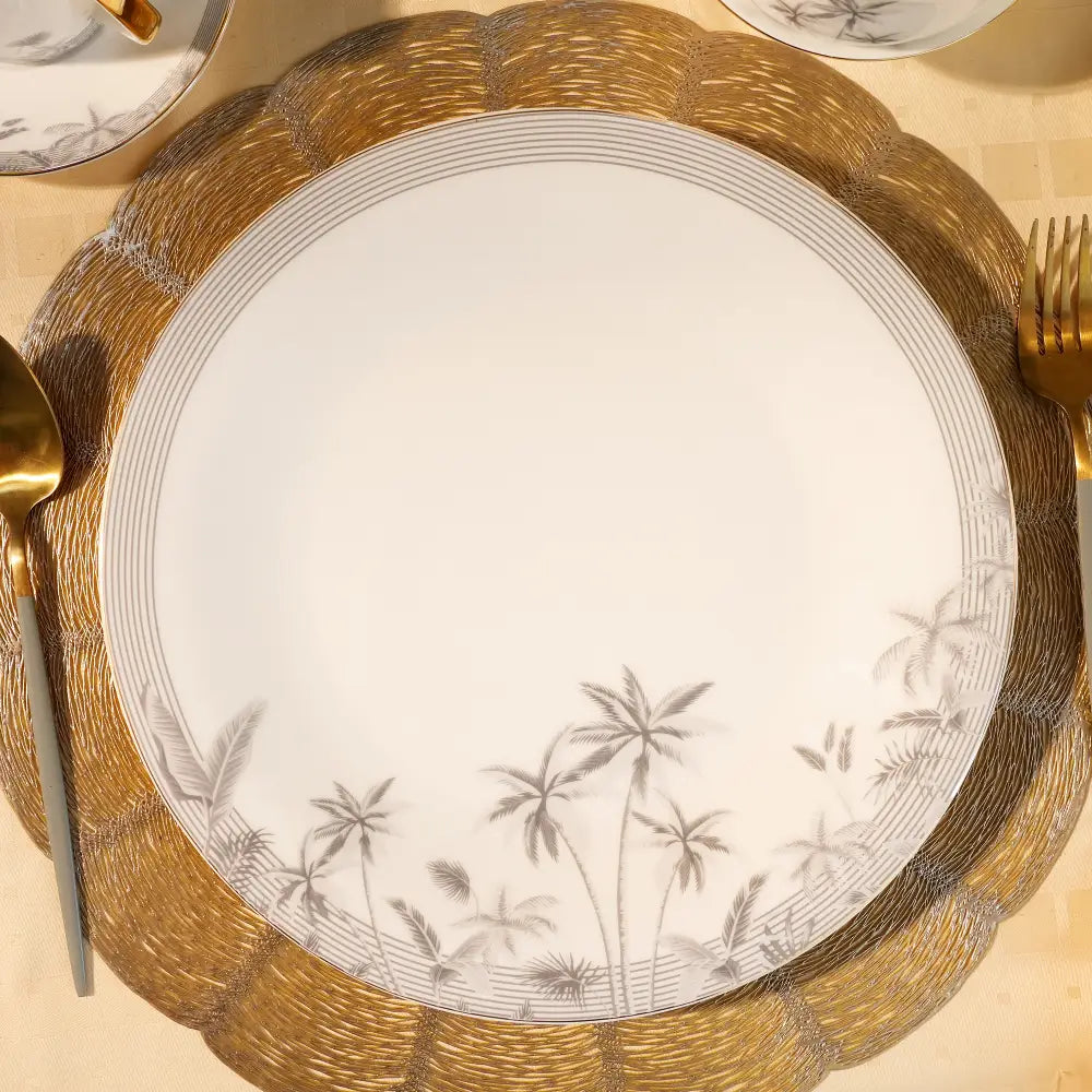 Misty Pine Grove Dinner set – Elegant Floral Tableware for Every Occasion - Dinner set