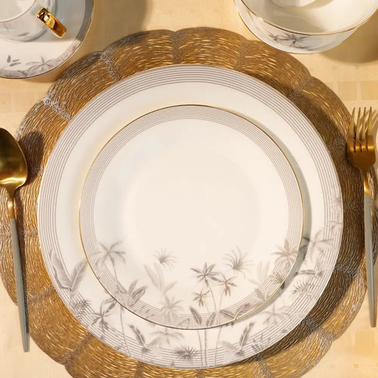 Misty Pine Grove Dinner set – Elegant Floral Tableware for Every Occasion - Dinner set