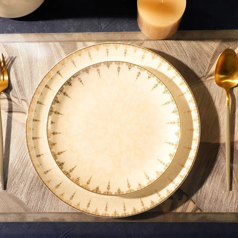 Moonlight Petal Grandeur Premium Dinner Set - Dinner set