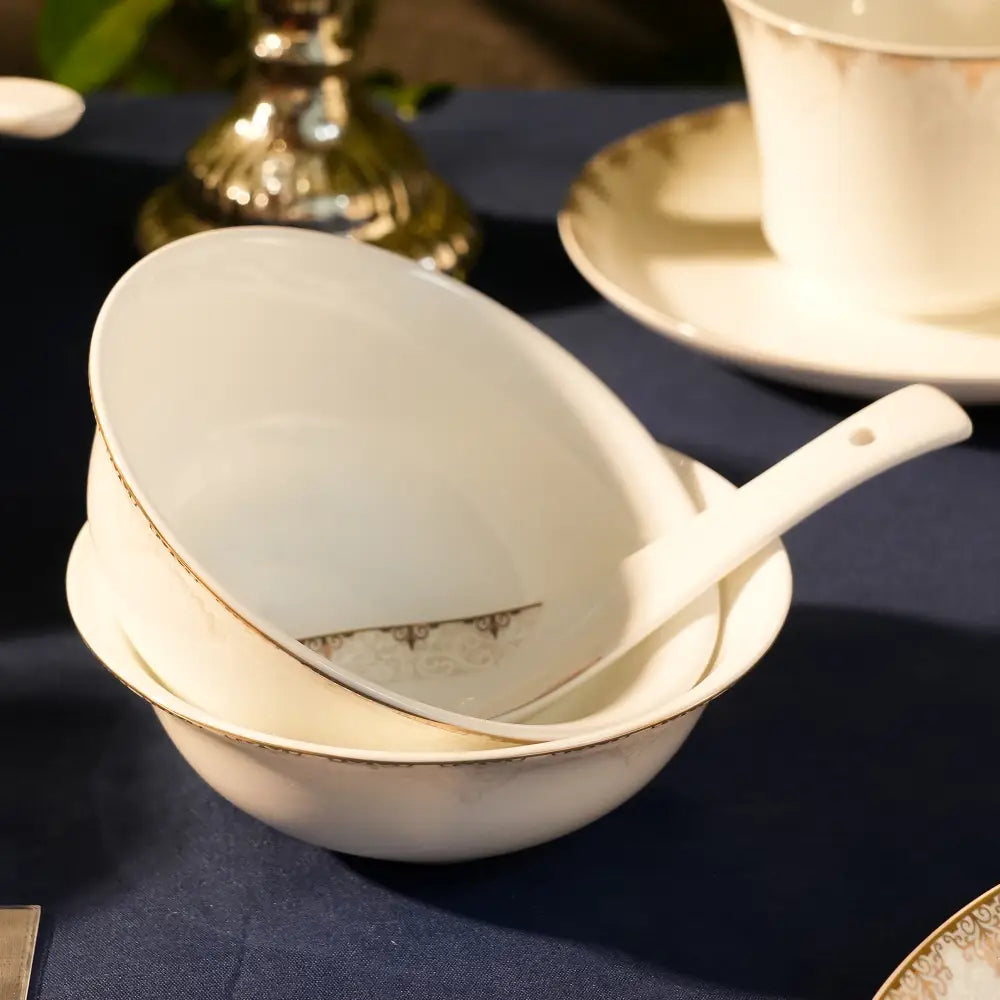 Moonlight Petal Grandeur Premium Dinner Set - Dinner set