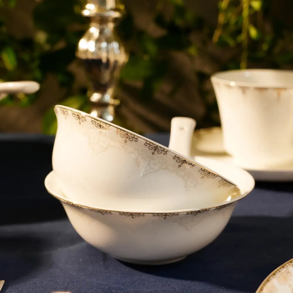 Moonlight Petal Grandeur Premium Dinner Set - 48 PCS - Dinner set