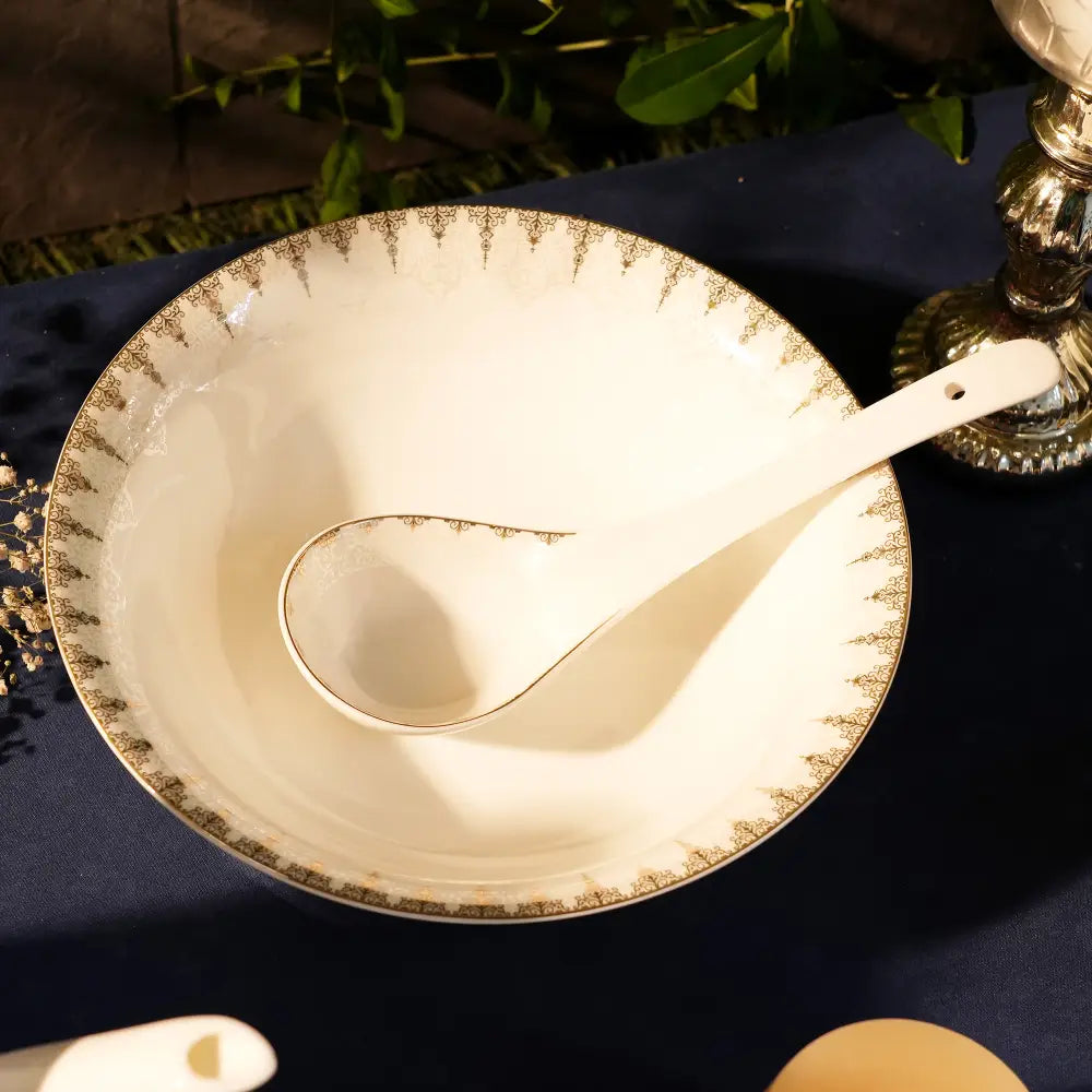 Moonlight Petal Grandeur Premium Dinner Set - Dinner set