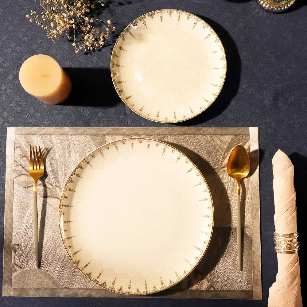 Moonlight Petal Grandeur Premium Dinner Set - Dinner set