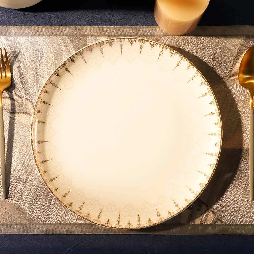 Moonlight Petal Grandeur Premium Dinner Set - Dinner set